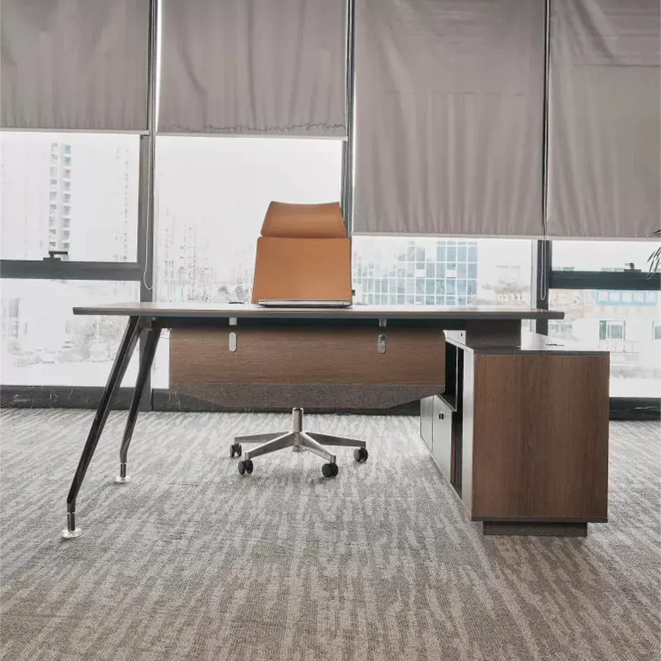 Роскошный стол руководителя Baishengfeng с подсветкой OS39971-32