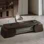 Премиальный стол руководителя Baishengfeng с кожей и подсветкой OS39984-32