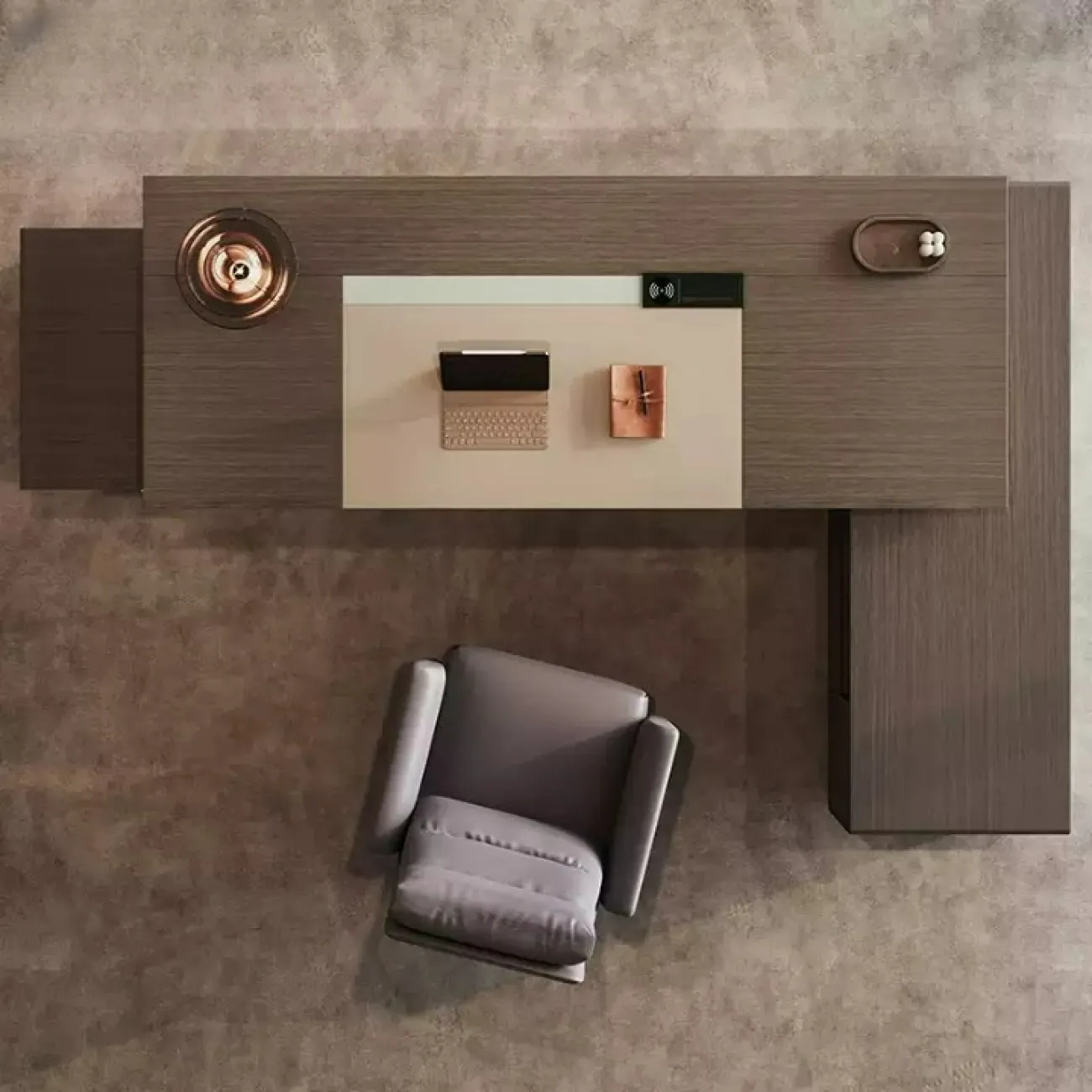 Премиальный стол руководителя Baishengfeng с подсветкой OS39990-32