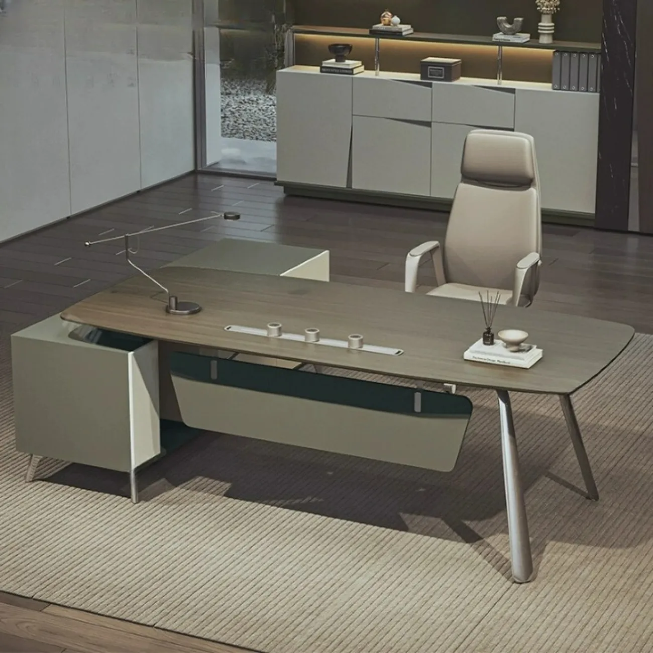 Удобный стол руководителя Baishengfeng из ДСП OS39994-32 Удобный стол руководителя Baishengfeng из ДСП OS39994-32