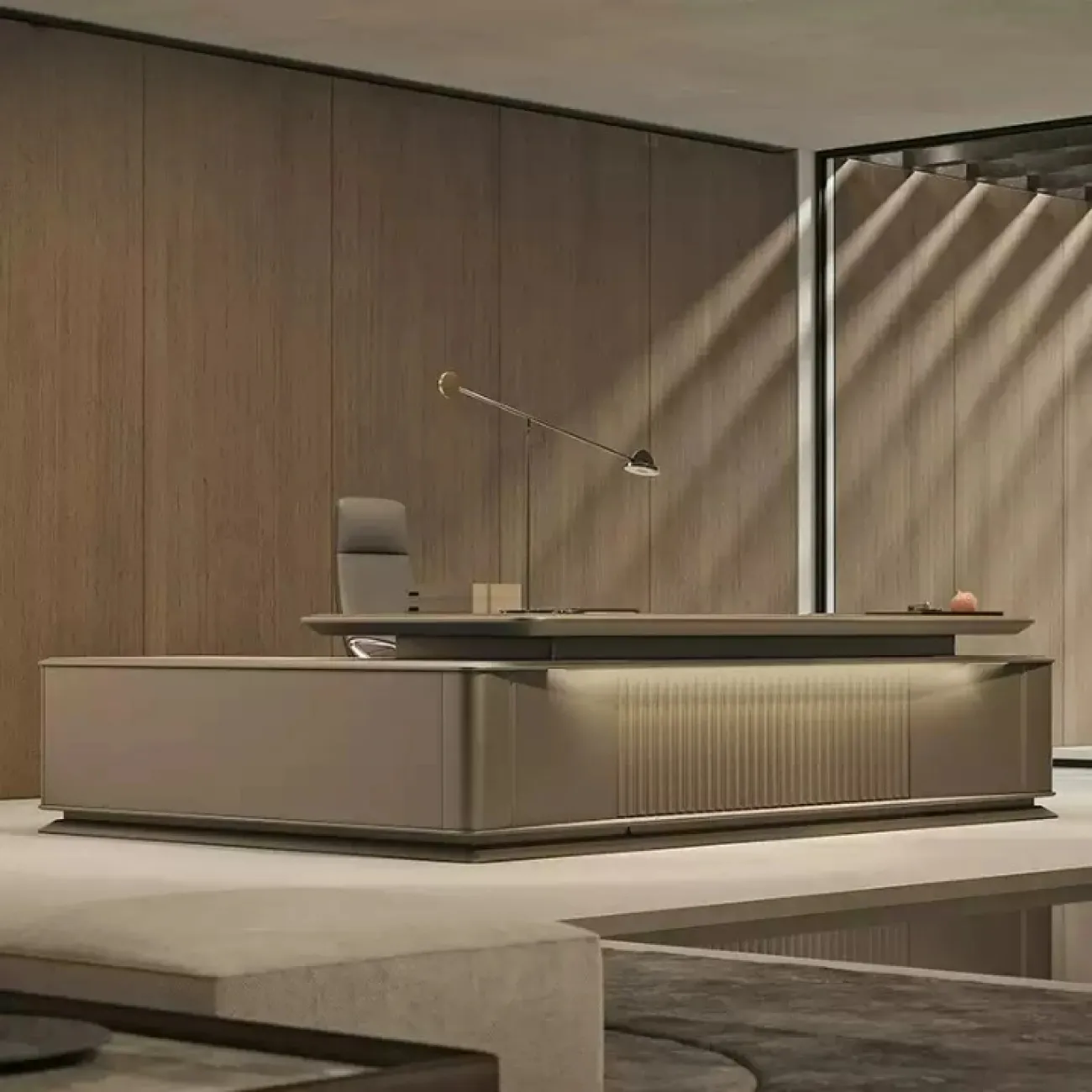 Роскошный стол руководителя Baishengfeng из МДФ OS39996-32 Роскошный стол руководителя Baishengfeng из МДФ OS39996-32