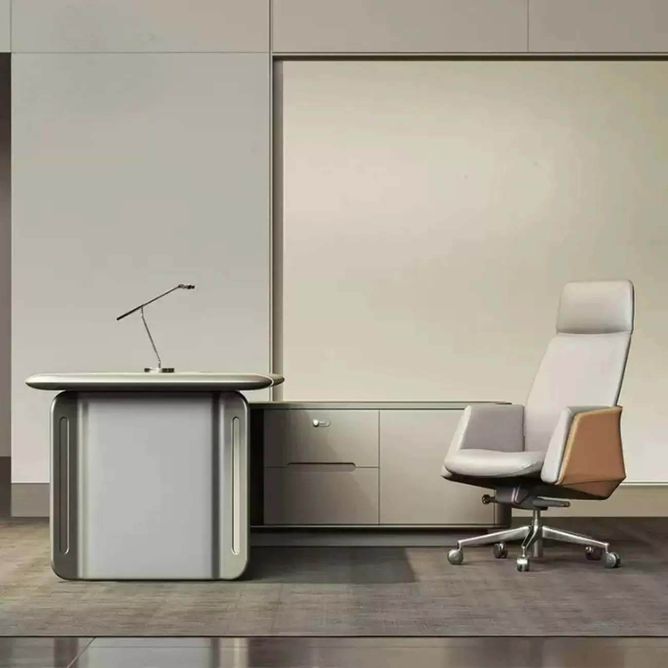 Роскошный стол руководителя Baishengfeng с подсветкой OS40009-32