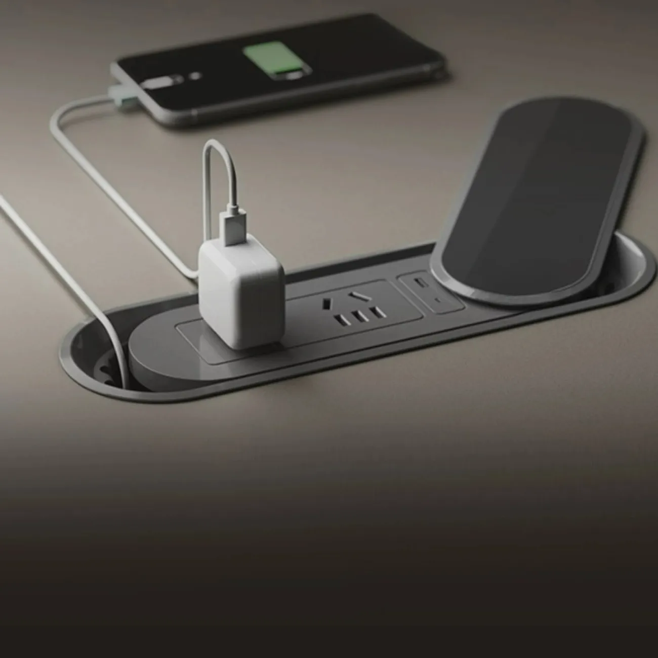 Роскошный стол руководителя Baishengfeng с подсветкой OS40009-32