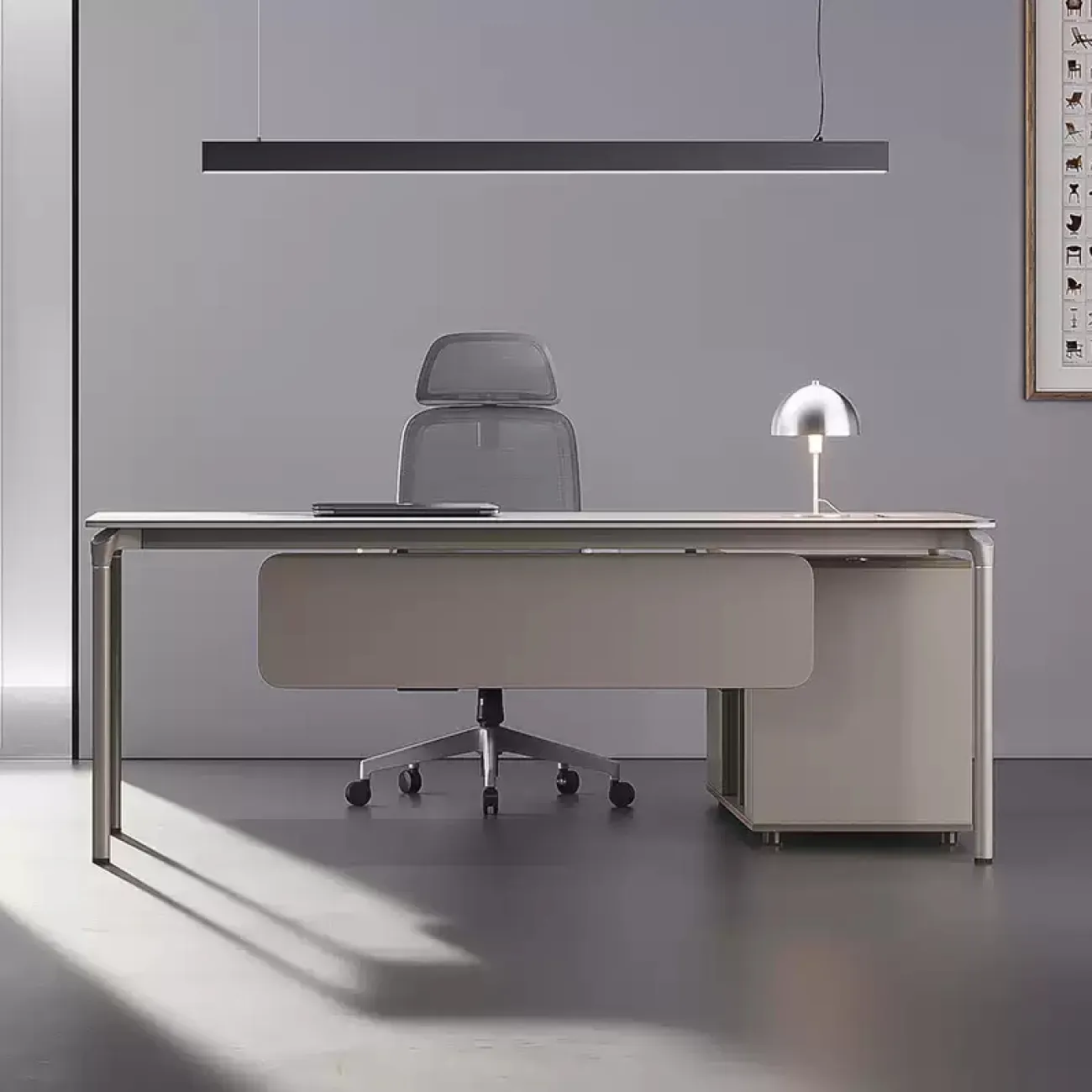 Современный стол руководителя Baishengfeng из ДСП OS40011-32 Современный стол руководителя Baishengfeng из ДСП OS40011-32