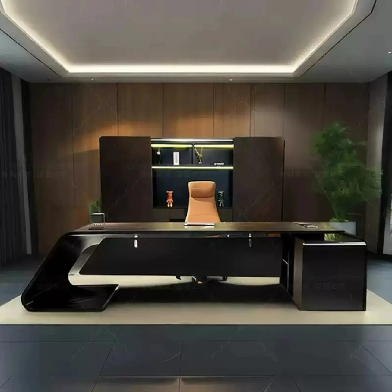 Роскошный стол руководителя Baishengfeng из МДФ OS40019-32