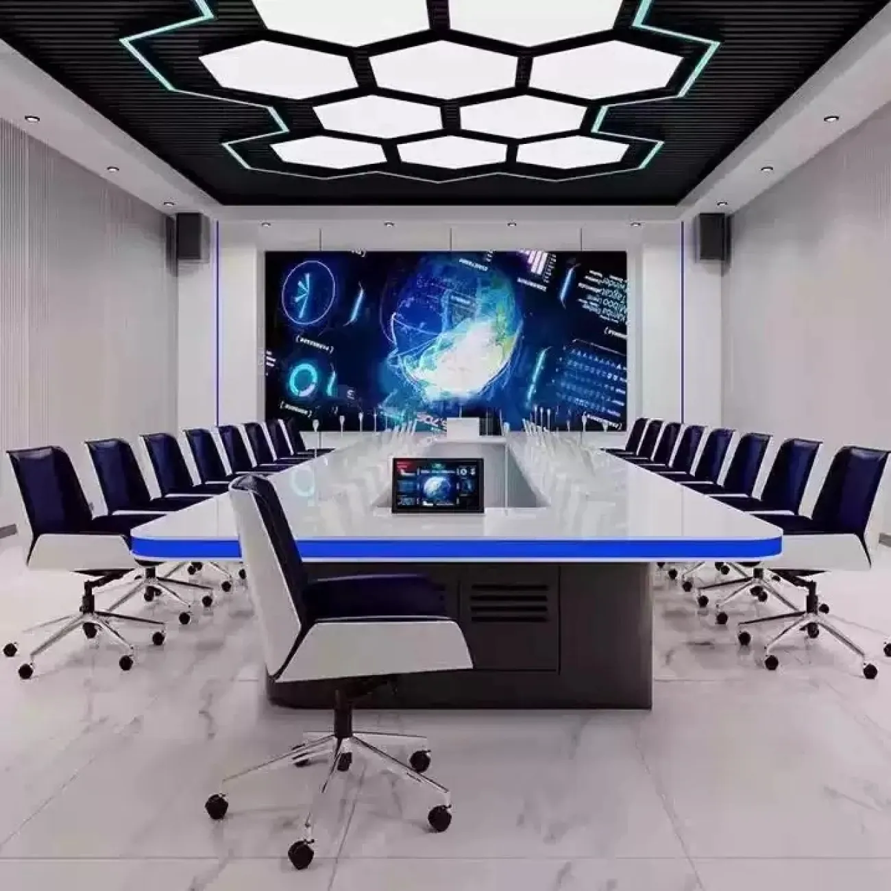 Роскошный стол для конференций Chenghe с подсветкой OS40021-32 Роскошный стол для конференций Chenghe с подсветкой OS40021-32