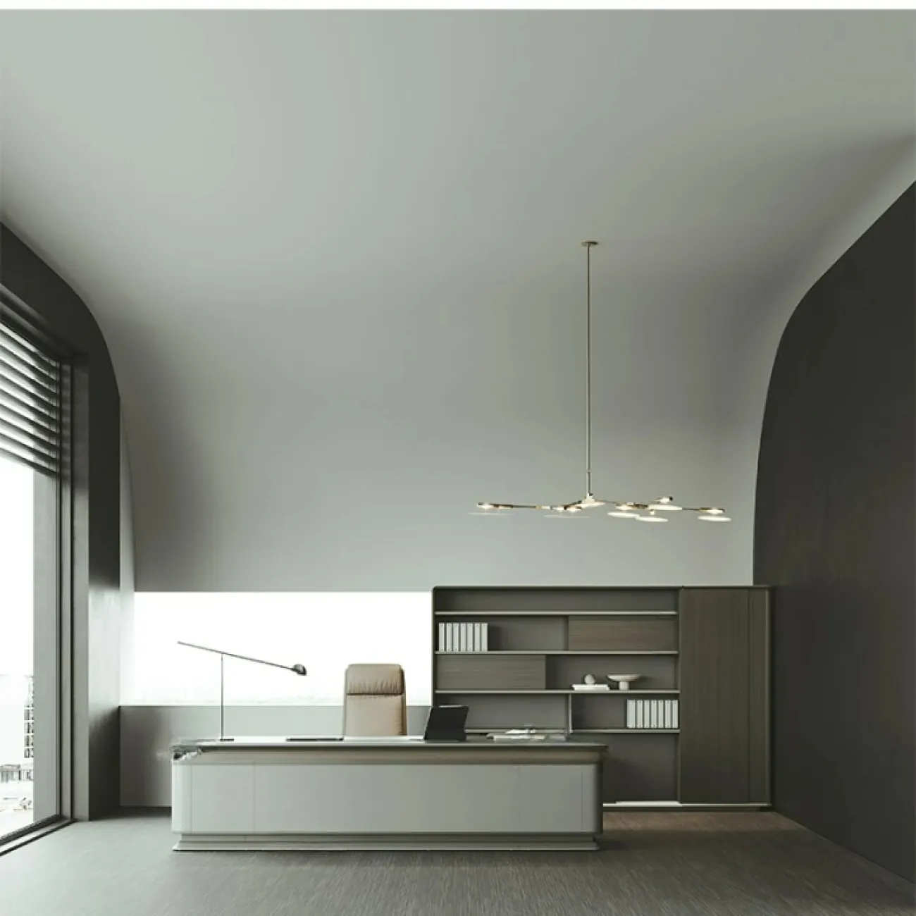 Роскошный стол руководителя Dixin из МДФ OS40024-32