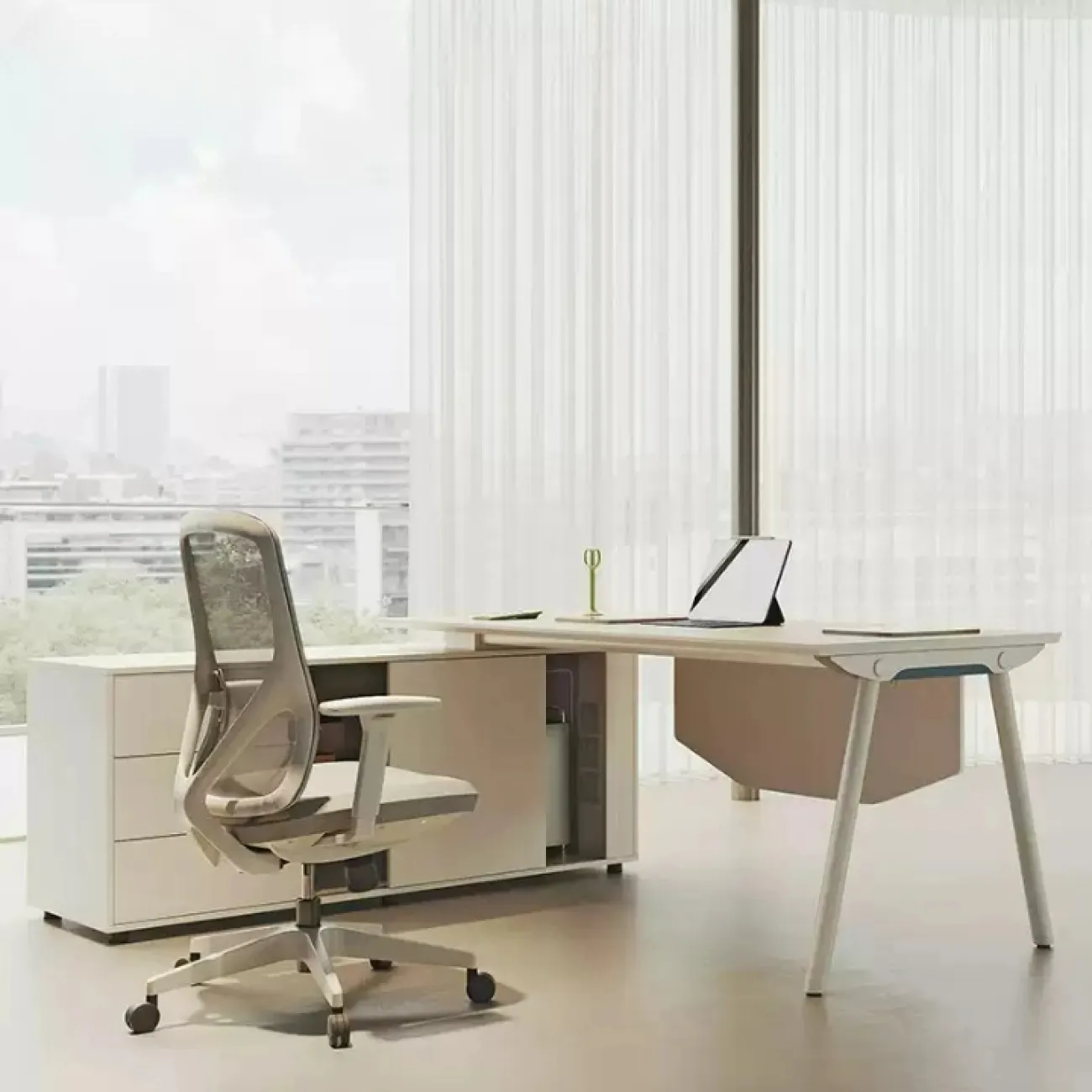 Лаконичный стол руководителя Dixin из ДСП OS40032-32 Лаконичный стол руководителя Dixin из ДСП OS40032-32