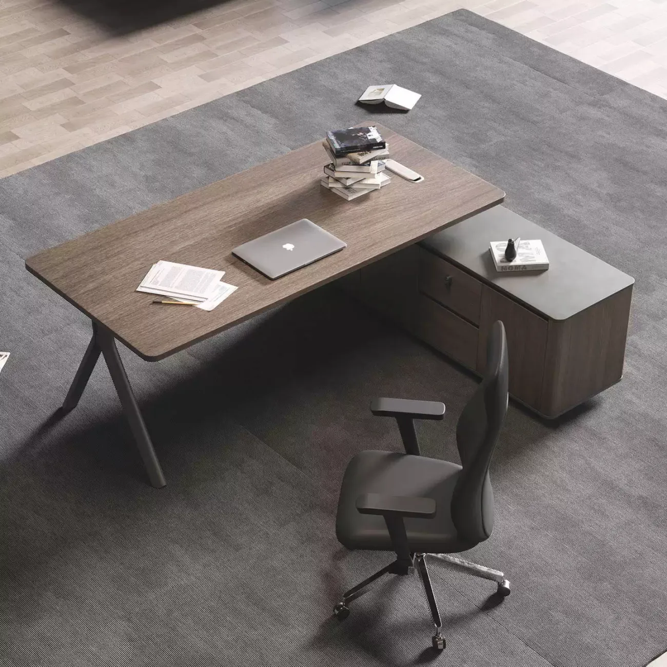 Лаконичный стол руководителя Dixin из ДСП OS40033-32 Лаконичный стол руководителя Dixin из ДСП OS40033-32