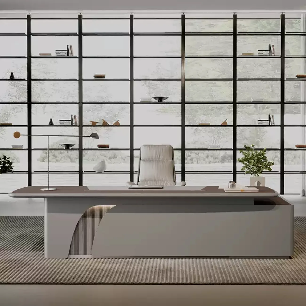 Роскошный стол руководителя Dixin с подсветкой OS40040-32