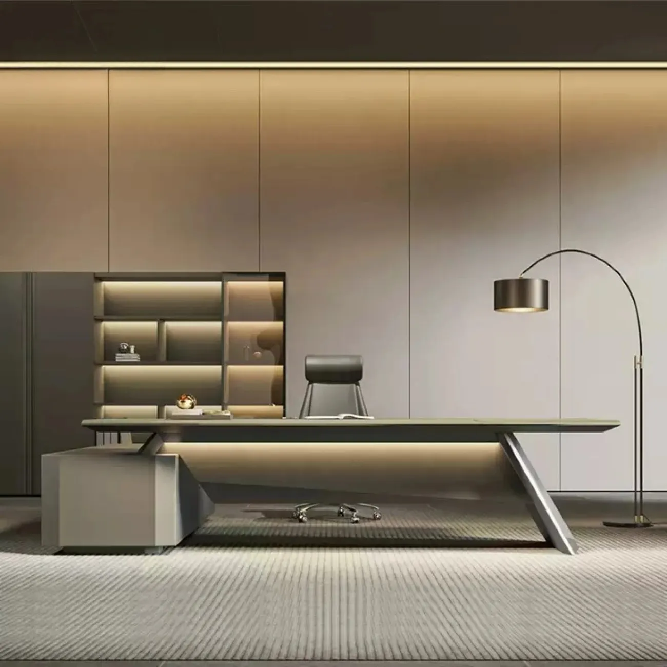 Роскошный стол руководителя Dixin с подсветкой OS40050-32