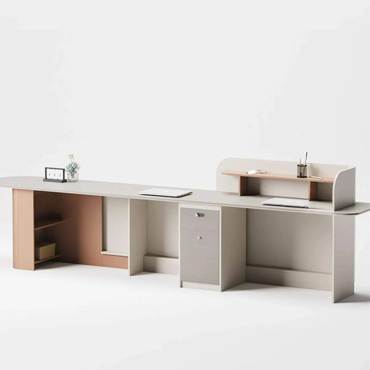 Удобная стойка ресепшен Dixin с подсветкой RS40068-32 Удобная стойка ресепшен Dixin с подсветкой RS40068-32