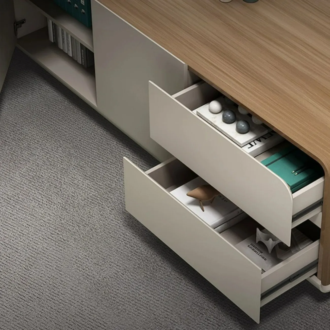 Роскошный стол руководителя QianJie из ДСП OS40076-32