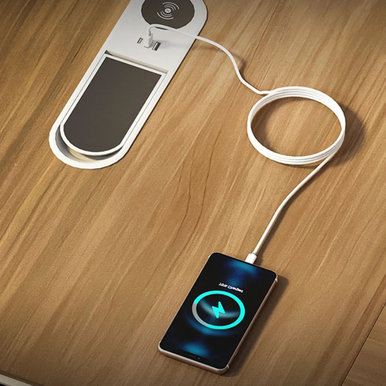 Роскошный стол руководителя QianJie из ДСП OS40076-32