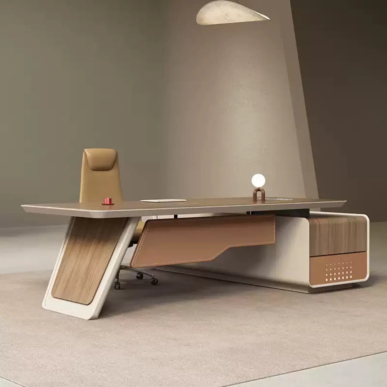 Роскошный стол руководителя QianJie из ДСП OS40076-32