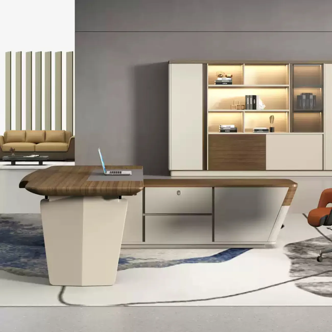 Роскошный стол руководителя Guanglan из МДФ OS40086-32 Роскошный стол руководителя Guanglan из МДФ OS40086-32