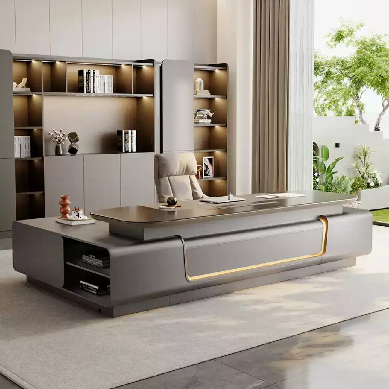 Удобный офисный шкаф Wolin с подсветкой SH40105-32