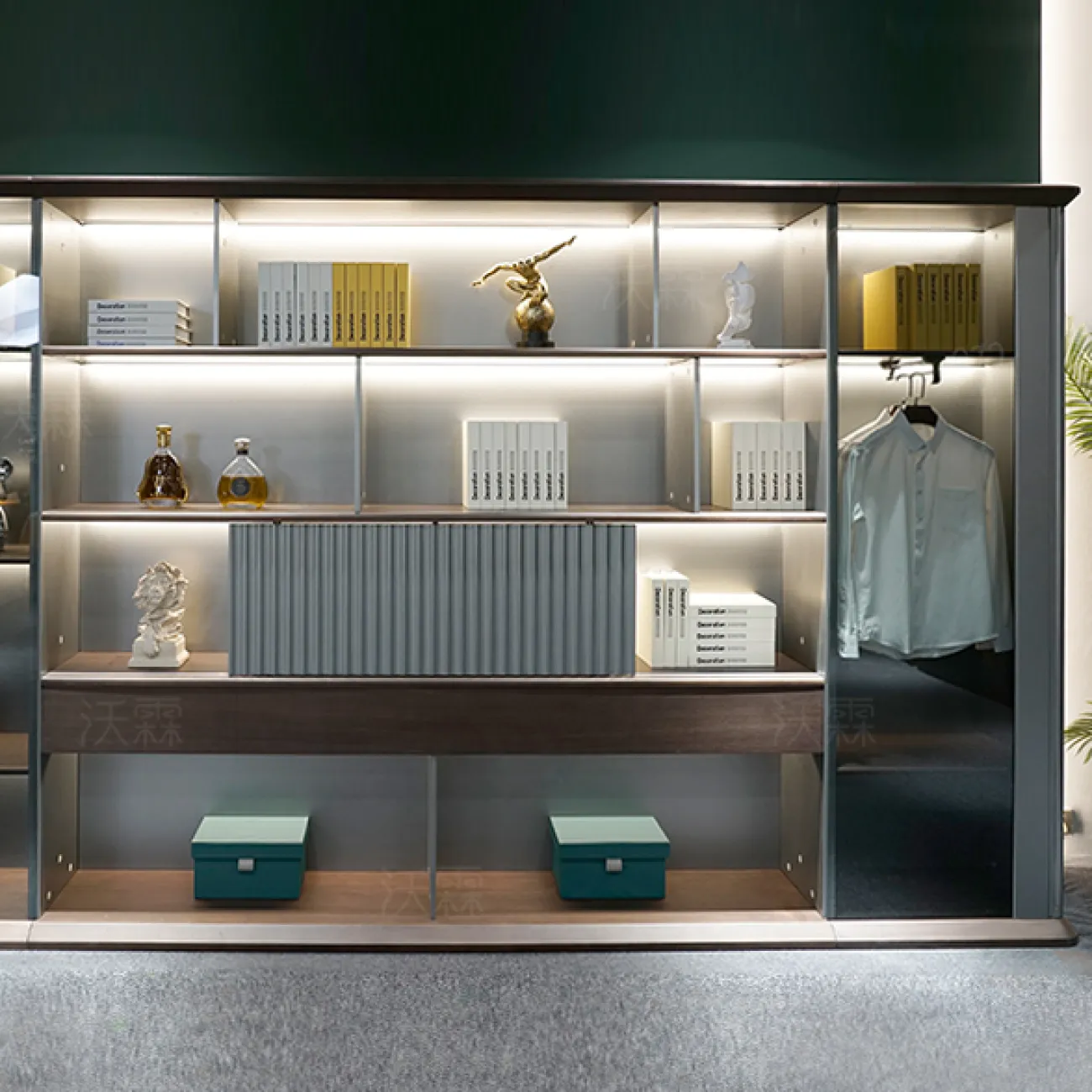 Удобный офисный шкаф Wolin с подсветкой SH40121-32 Удобный офисный шкаф Wolin с подсветкой SH40121-32