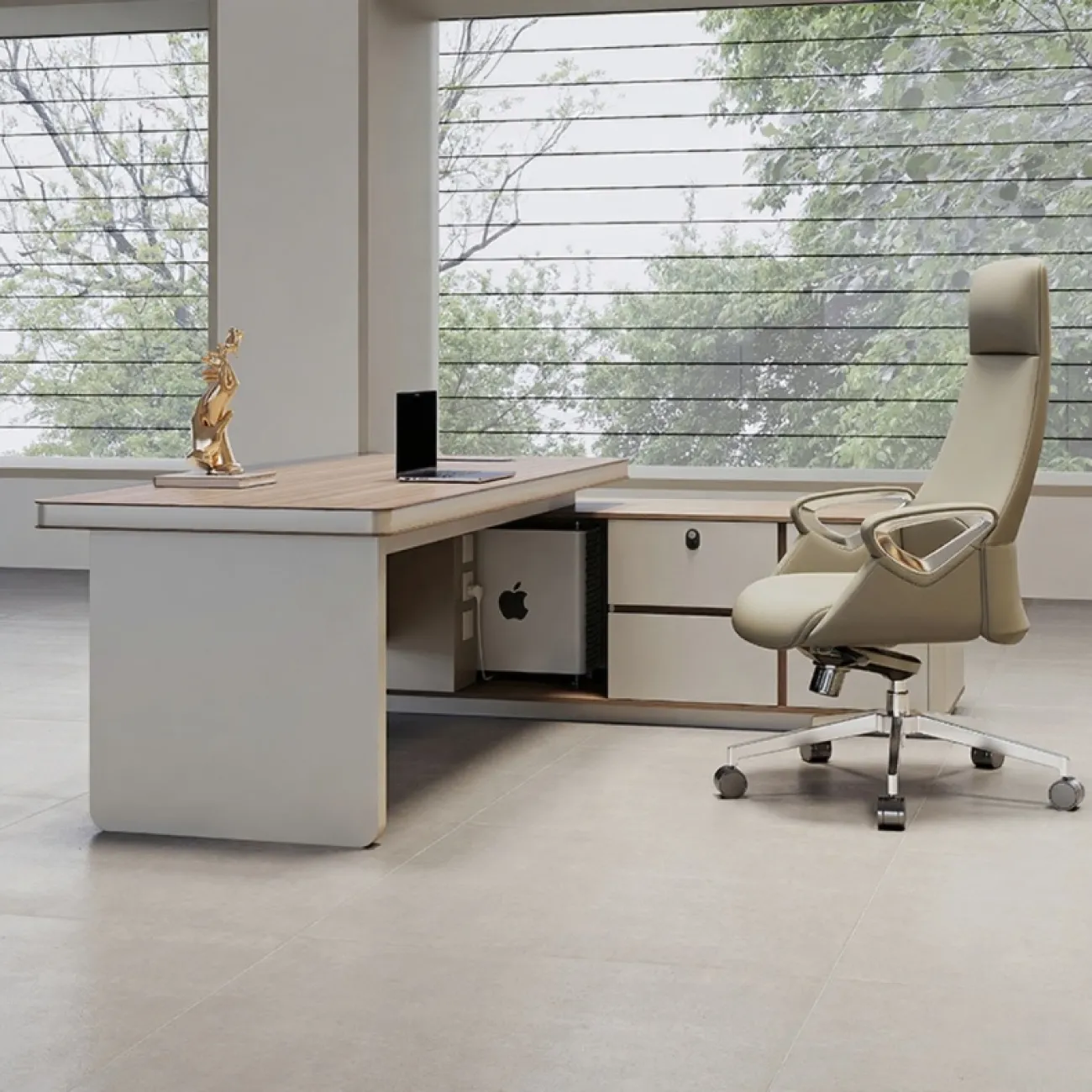 Роскошный стол руководителя Wolin с подсветкой OS40128-32 Роскошный стол руководителя Wolin с подсветкой OS40128-32