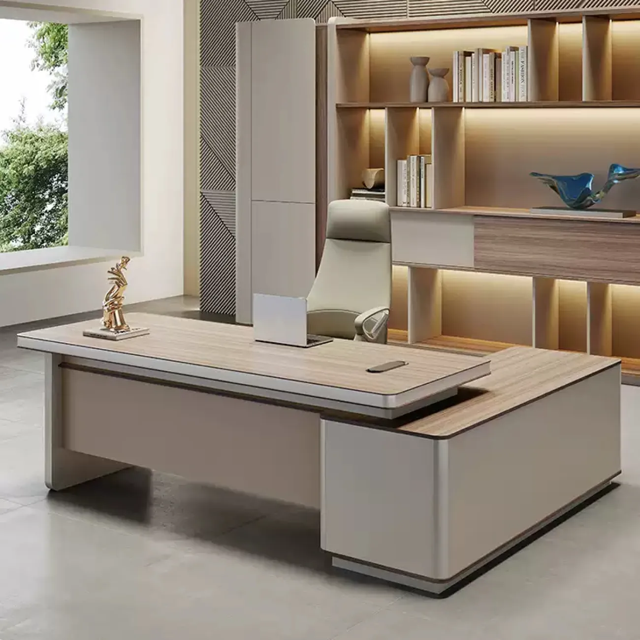 Роскошный стол руководителя Wolin с подсветкой OS40128-32 Роскошный стол руководителя Wolin с подсветкой OS40128-32