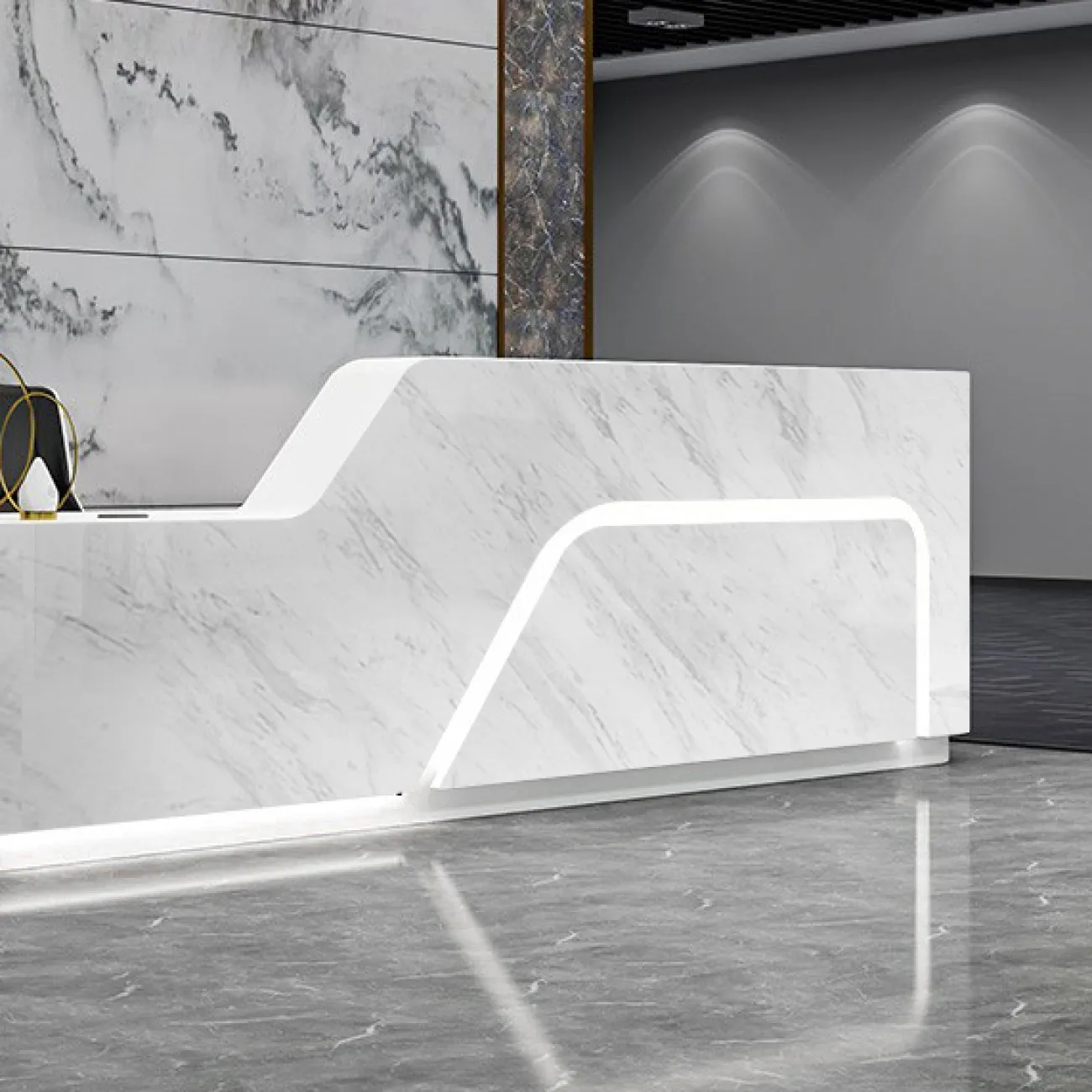 Роскошная стойка ресепшен BB Home с подсветкой RS40132-32