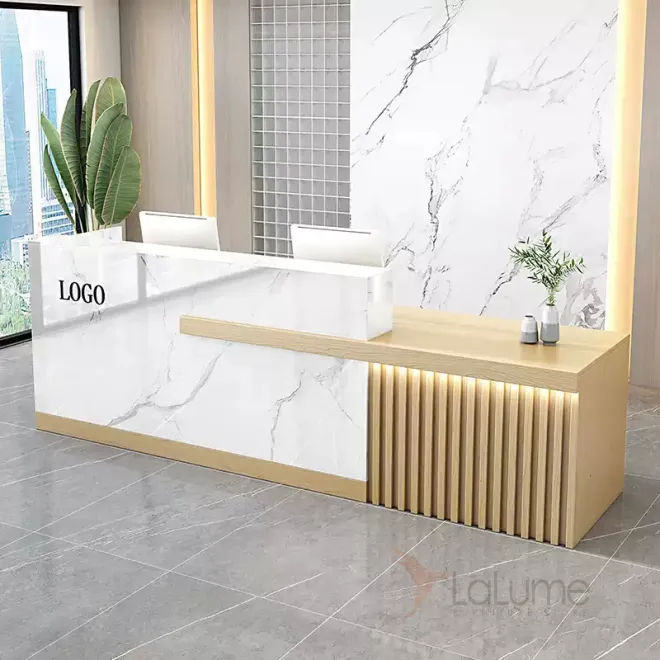 Роскошная стойка ресепшен Jinyue с подсветкой RS40134-32 Роскошная стойка ресепшен Jinyue с подсветкой RS40134-32