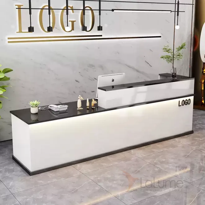 Роскошная стойка ресепшен Jinyue с подсветкой RS40136-32 Роскошная стойка ресепшен Jinyue с подсветкой RS40136-32