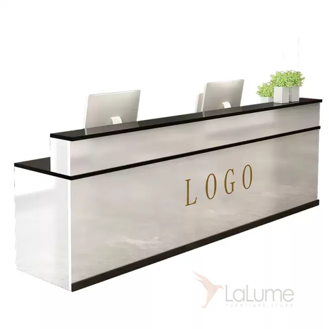 Прямая стойка ресепшен Jinyue с подсветкой RS40137-32 Прямая стойка ресепшен Jinyue с подсветкой RS40137-32