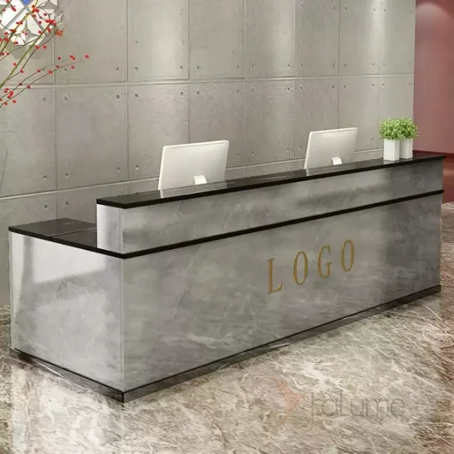 Угловая стойка ресепшен Jinyue с подсветкой RS40138-32 Угловая стойка ресепшен Jinyue с подсветкой RS40138-32