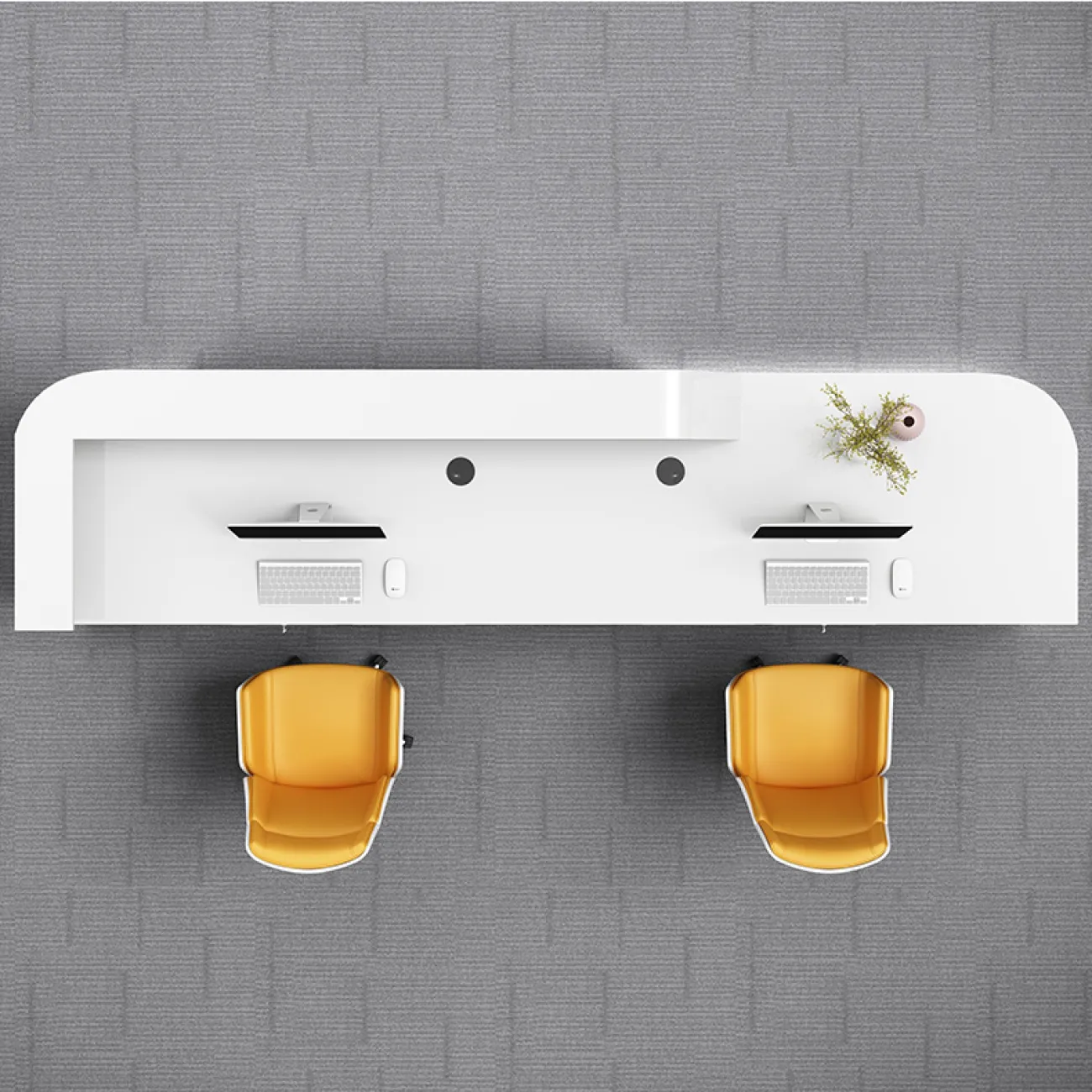 Оригинальная стойка ресепшен Yinli с подсветкой RS40139-32