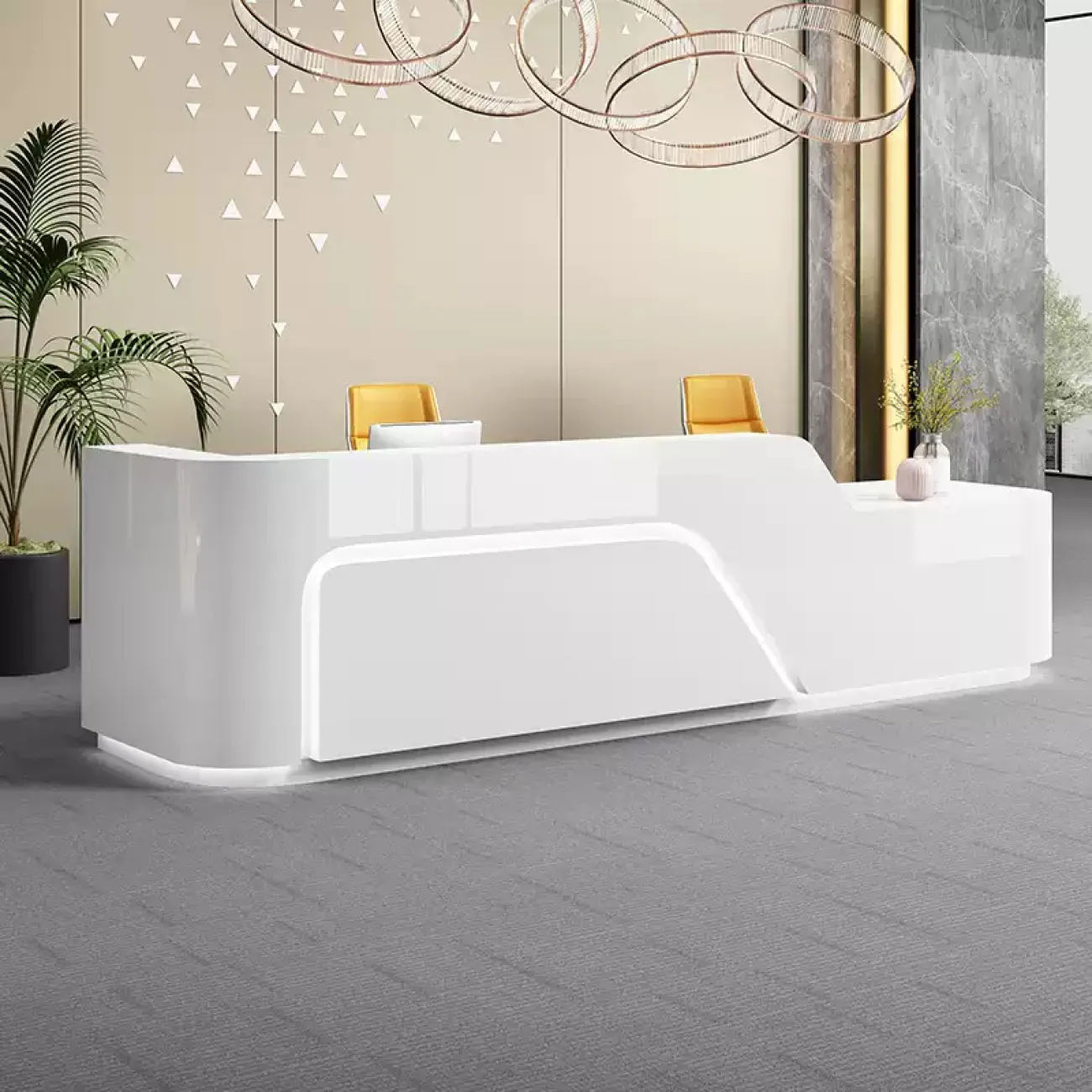 Оригинальная стойка ресепшен Yinli с подсветкой RS40139-32