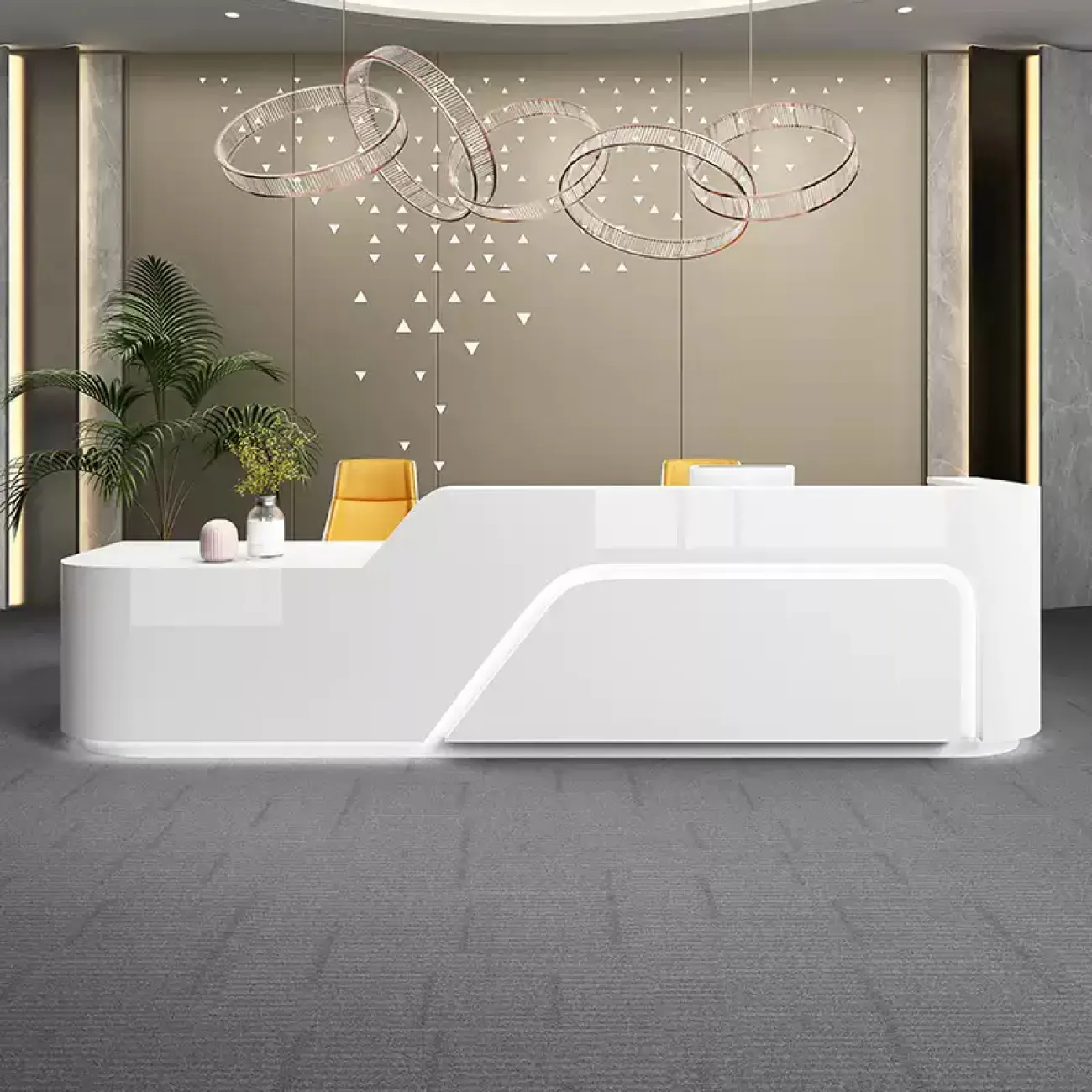 Оригинальная стойка ресепшен Yinli с подсветкой RS40139-32 Оригинальная стойка ресепшен Yinli с подсветкой RS40139-32