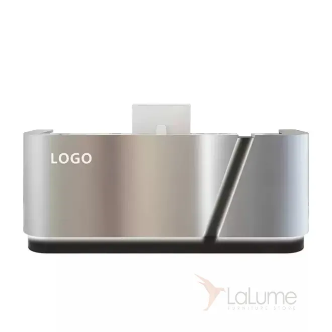 Роскошная стойка ресепшен Xingchen с подсветкой из нержавеющей стали RS40140-32 Роскошная стойка ресепшен Xingchen с подсветкой из нержавеющей стали RS40140-32