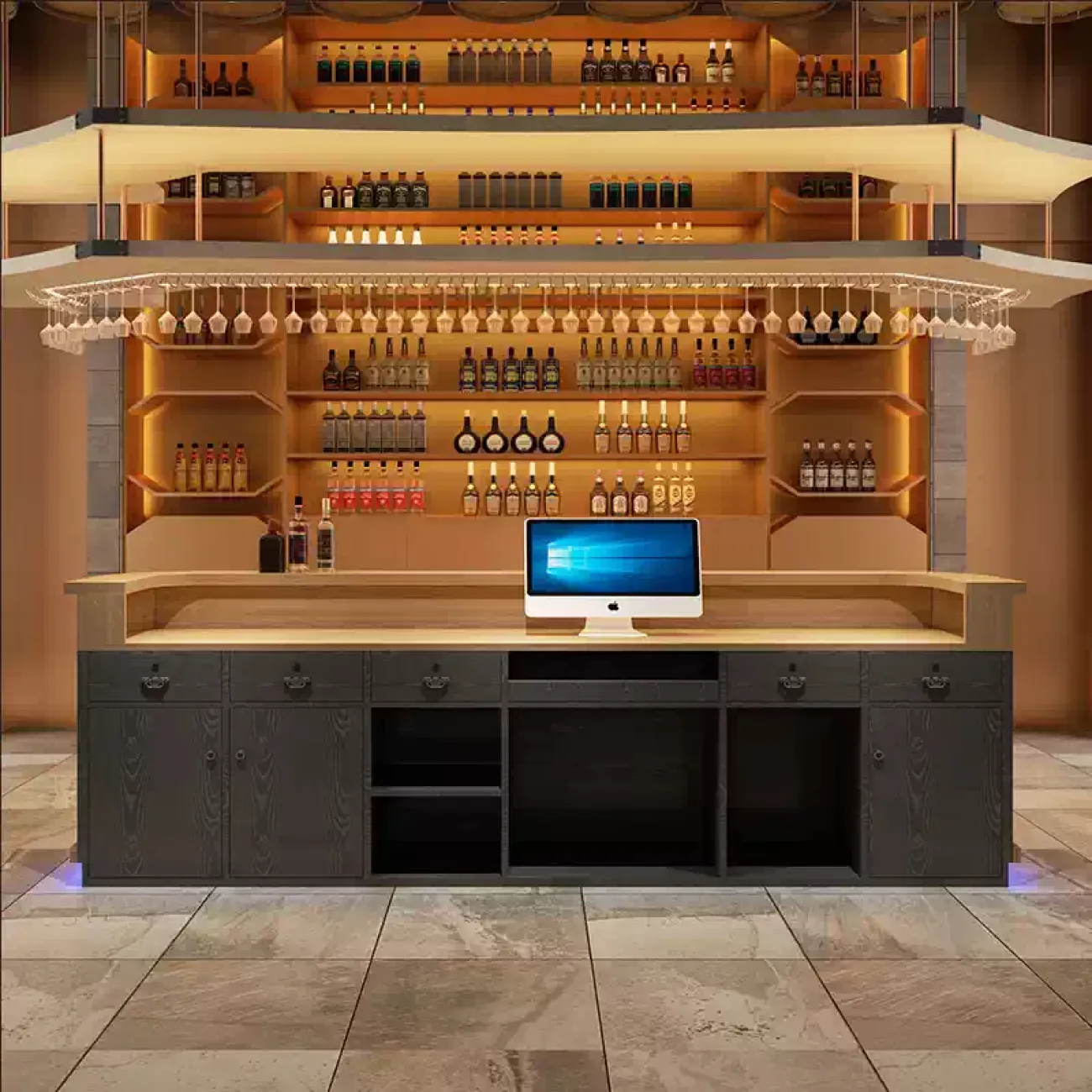 Роскошная стойка ресепшен от LaLume с подсветкой RS40143-32 Роскошная стойка ресепшен от LaLume с подсветкой RS40143-32