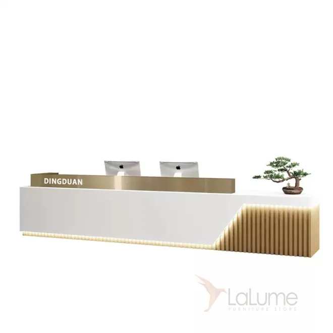 Роскошная стойка ресепшен от LaLume с подсветкой RS40144-32 Роскошная стойка ресепшен от LaLume с подсветкой RS40144-32