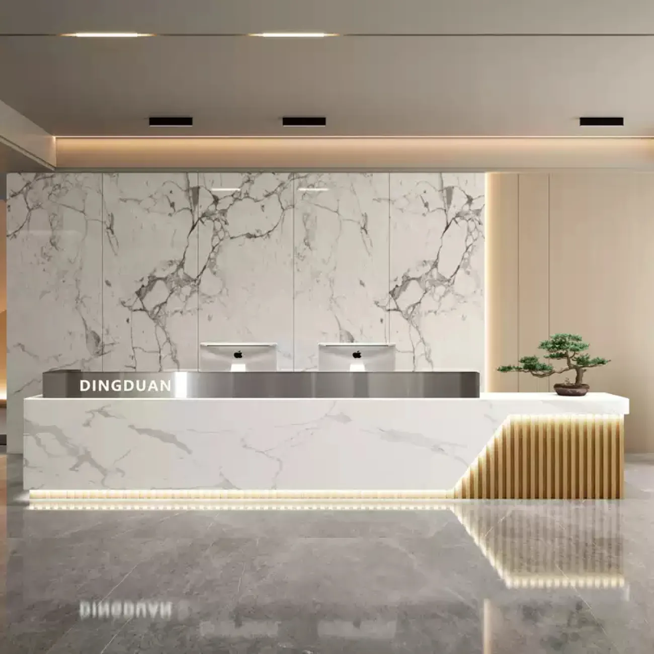 Роскошная стойка ресепшен от LaLume с подсветкой RS40144-32 Роскошная стойка ресепшен от LaLume с подсветкой RS40144-32