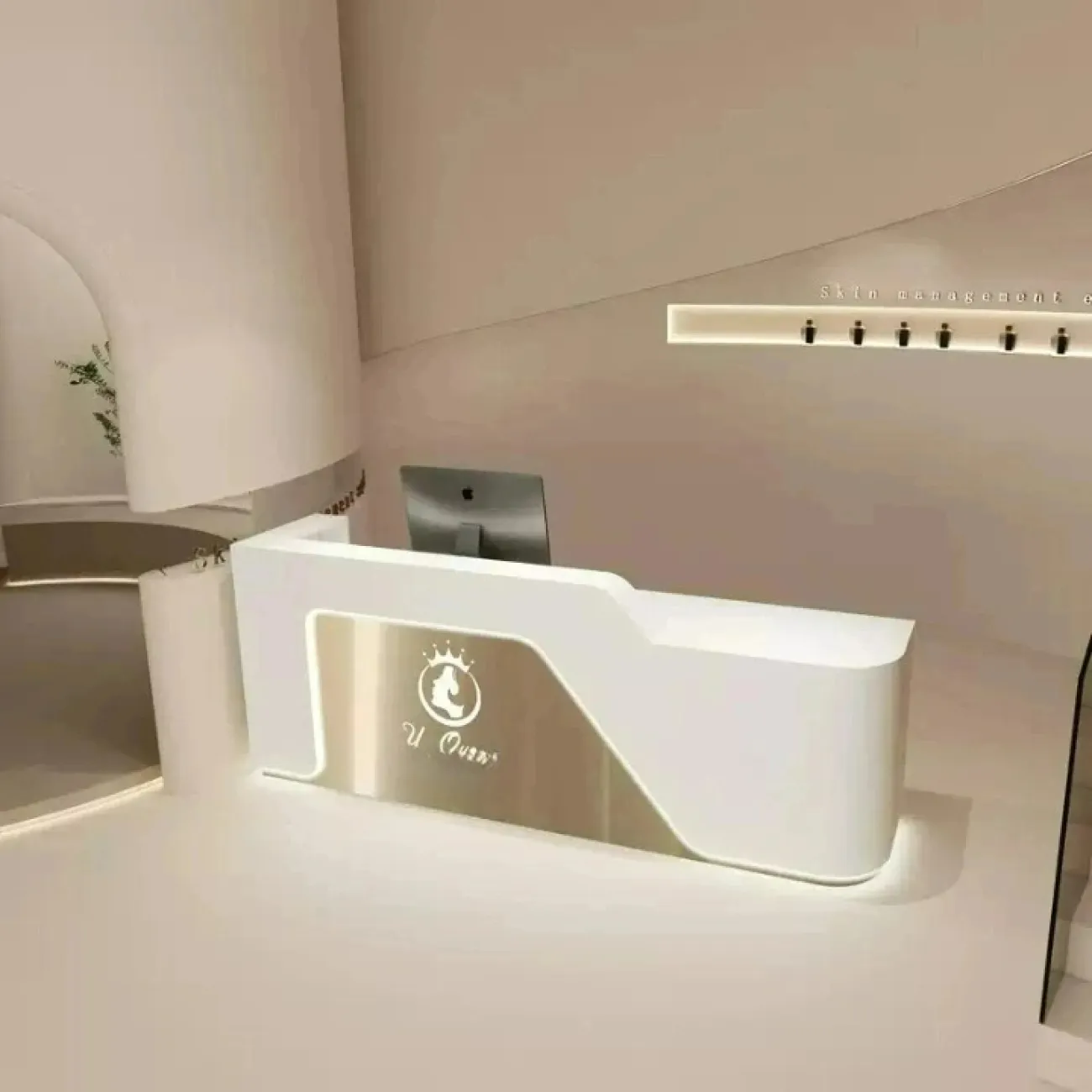 Роскошная стойка ресепшен от LaLume с подсветкой RS40146-32