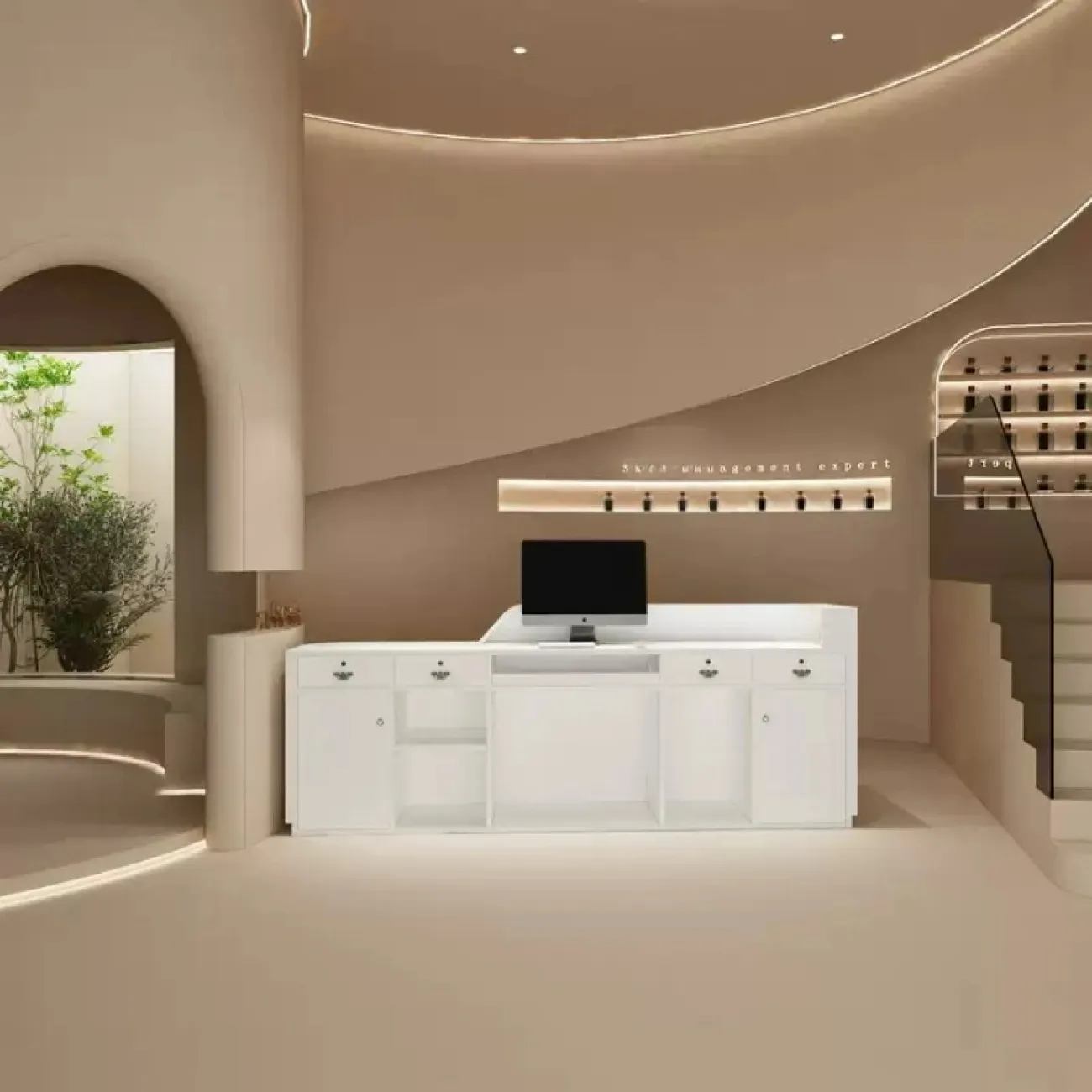 Роскошная стойка ресепшен от LaLume с подсветкой RS40146-32 Роскошная стойка ресепшен от LaLume с подсветкой RS40146-32