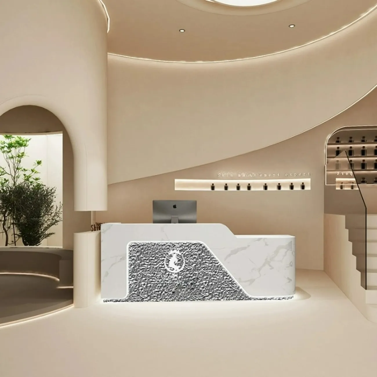 Роскошная стойка ресепшен от LaLume с подсветкой RS40146-32 Роскошная стойка ресепшен от LaLume с подсветкой RS40146-32