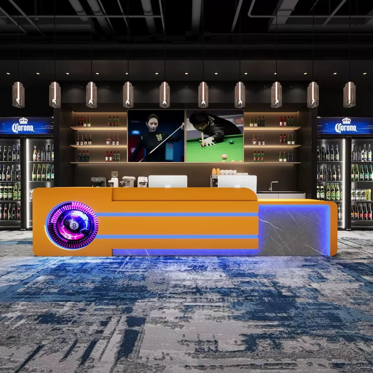 Роскошная стойка ресепшен от LaLume с подсветкой RS40147-32 Роскошная стойка ресепшен от LaLume с подсветкой RS40147-32