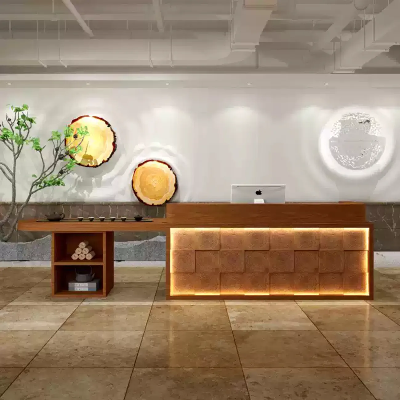 Роскошная стойка ресепшен от LaLume с подсветкой RS40148-32 Роскошная стойка ресепшен от LaLume с подсветкой RS40148-32