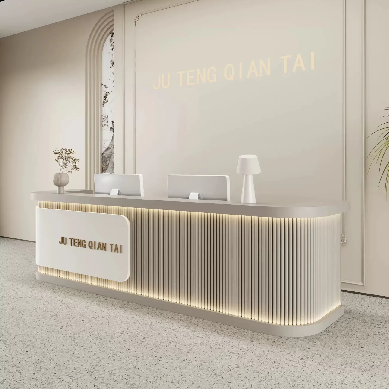 Роскошная стойка ресепшен от LaLume с подсветкой RS40149-32 Роскошная стойка ресепшен от LaLume с подсветкой RS40149-32