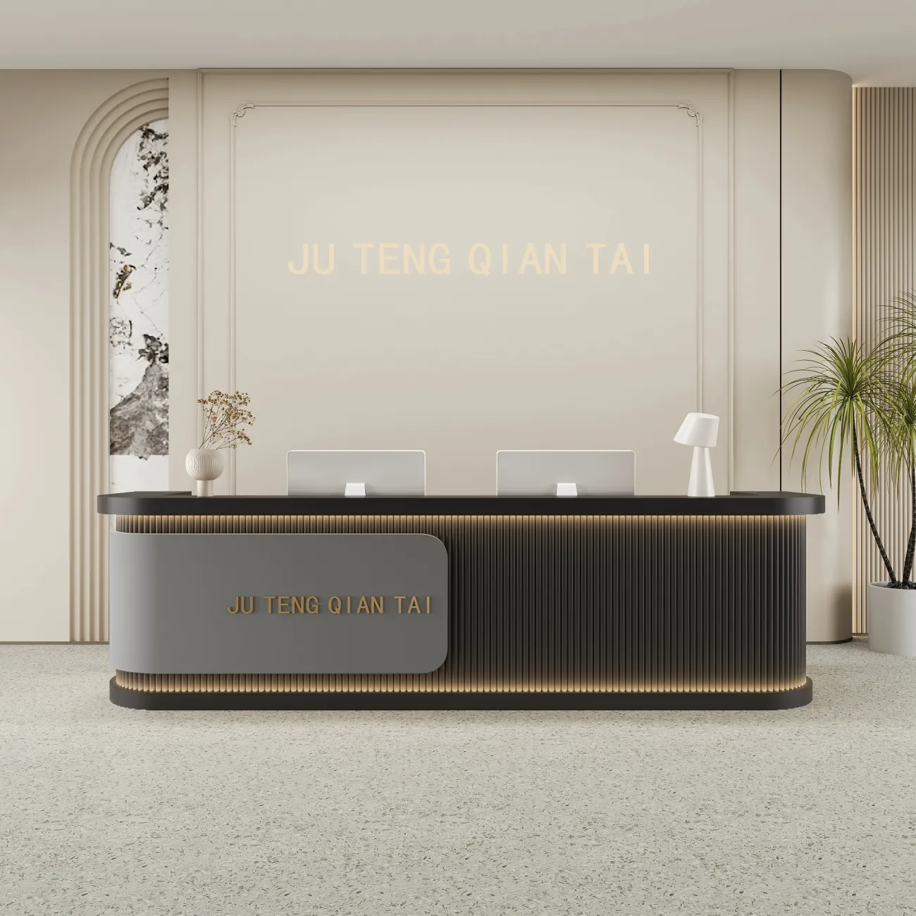 Роскошная стойка ресепшен от LaLume с подсветкой RS40149-32 Роскошная стойка ресепшен от LaLume с подсветкой RS40149-32