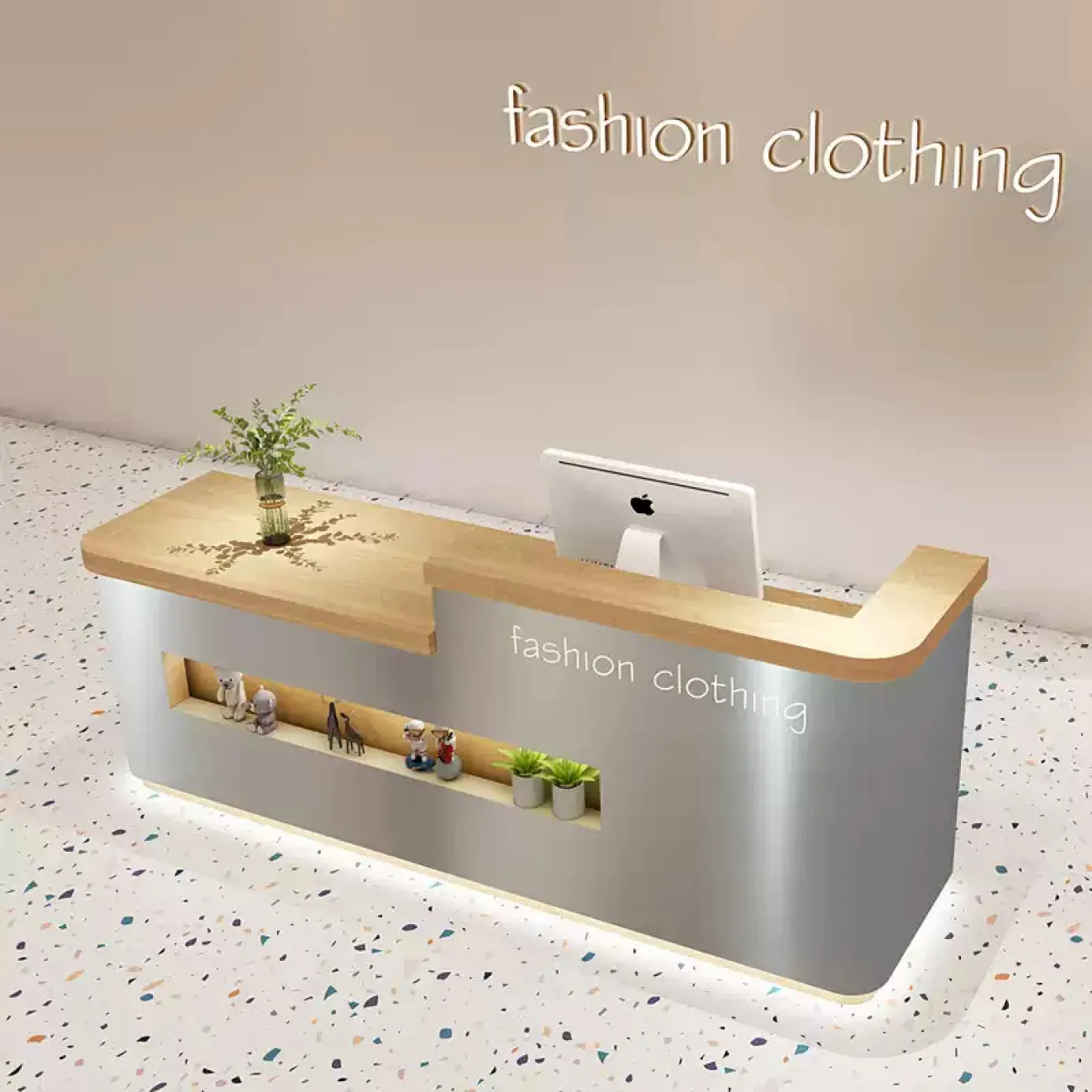 Роскошная стойка ресепшен Xu от LaLume с подсветкой RS40153-32 Роскошная стойка ресепшен Xu от LaLume с подсветкой RS40153-32