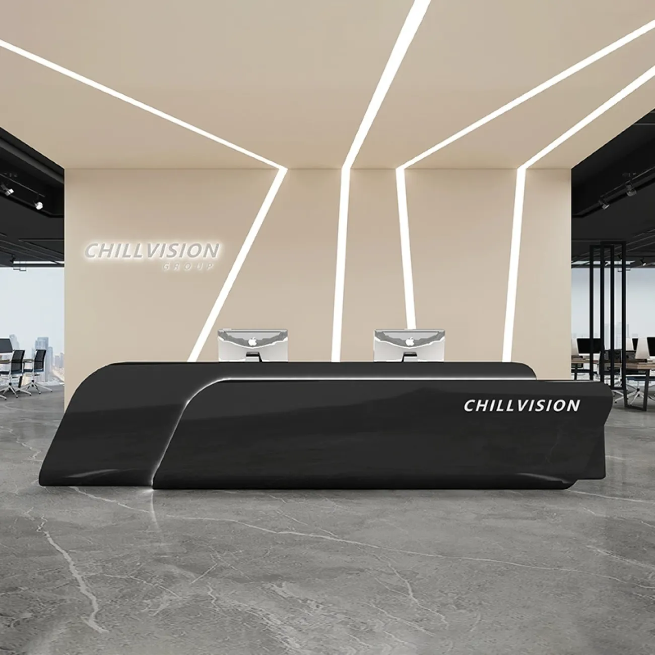 Роскошная стойка ресепшен Koala от LaLume с подсветкой RS40154-32 Роскошная стойка ресепшен Koala от LaLume с подсветкой RS40154-32