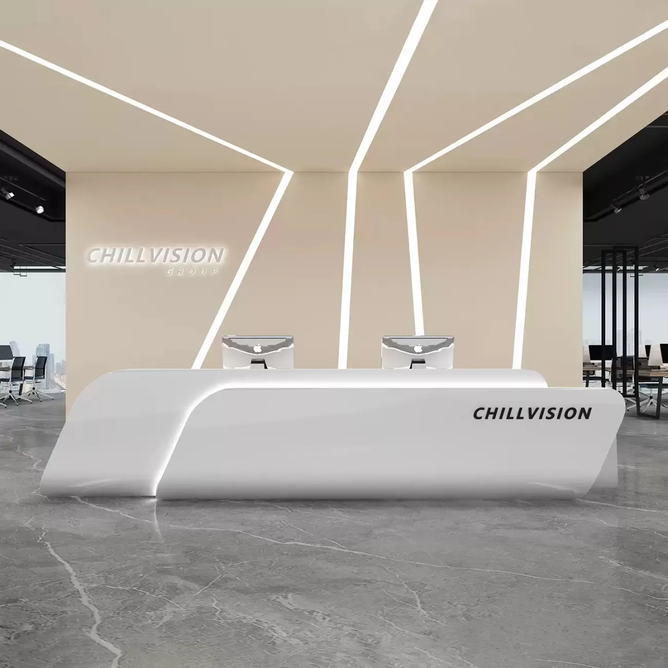 Роскошная стойка ресепшен Koala от LaLume с подсветкой RS40154-32 Роскошная стойка ресепшен Koala от LaLume с подсветкой RS40154-32