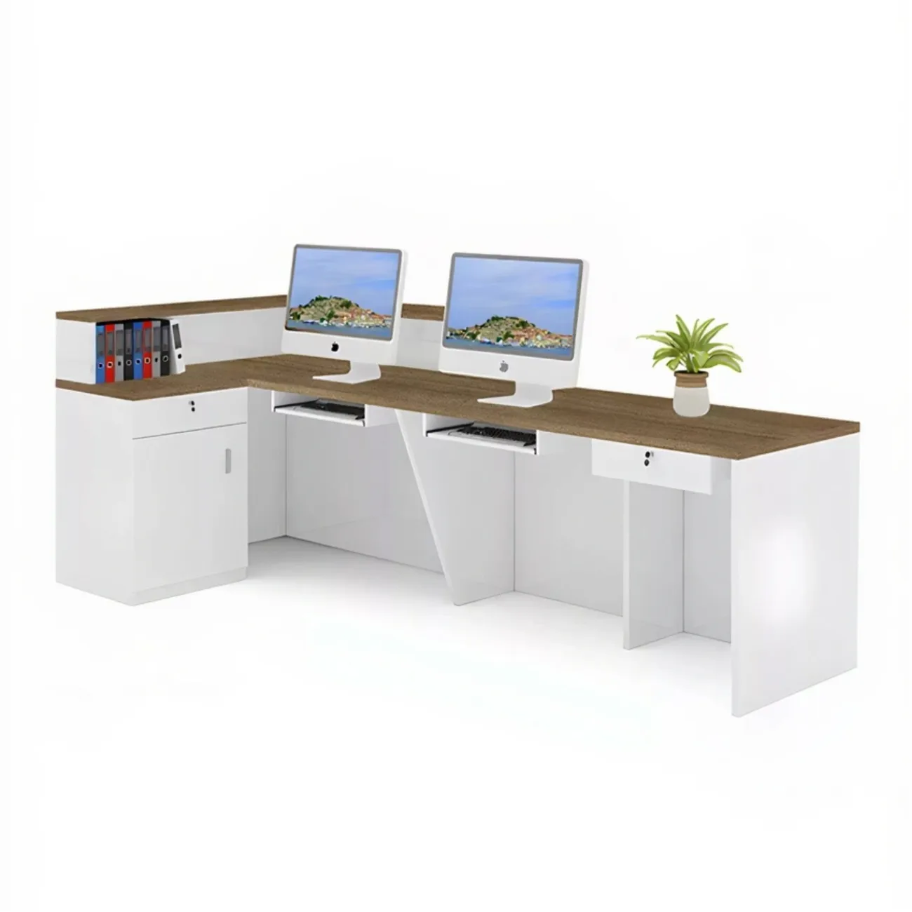 Роскошная стойка ресепшен от LaLume с подсветкой RS40156-32