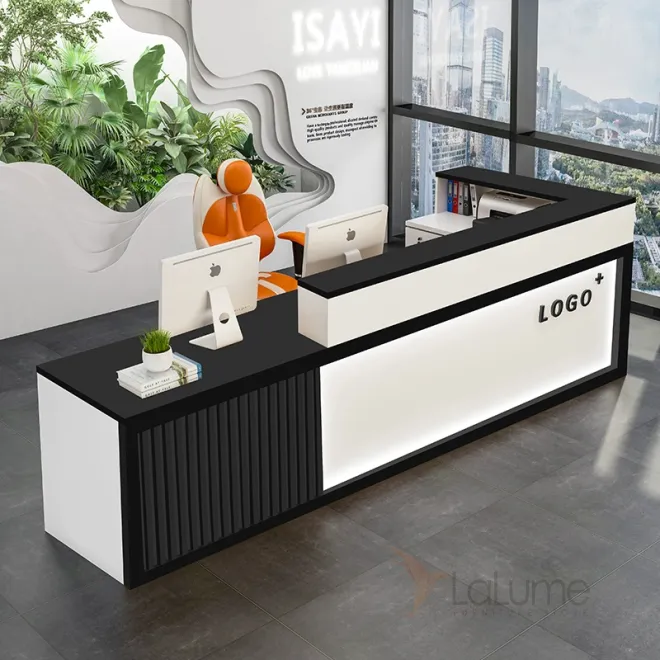 Роскошная стойка ресепшен от LaLume с подсветкой RS40156-32 Роскошная стойка ресепшен от LaLume с подсветкой RS40156-32