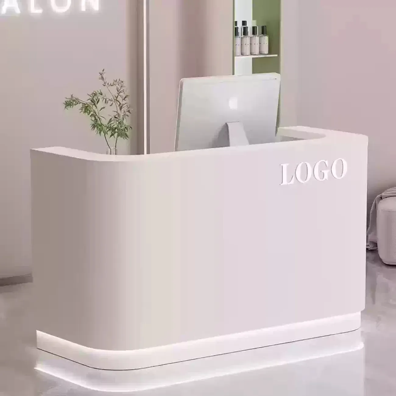 Роскошная стойка ресепшен от LaLume с подсветкой RS40158-32