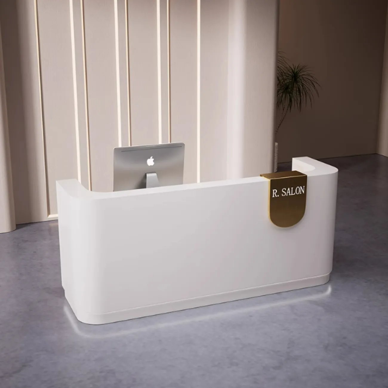 Роскошная стойка ресепшен от LaLume с подсветкой RS40159-32
